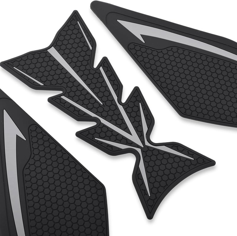 BYEMTTY Motorcycle Tank Grip Protector Pads, Anti-Slip Honeycomb Design, Compatible with Suitable for Kawasaki Ninja250 Ninja400 2018-2024 Z250 Z400 2019-2024 Ninja500 Z500 2024- (gray) - Image 3